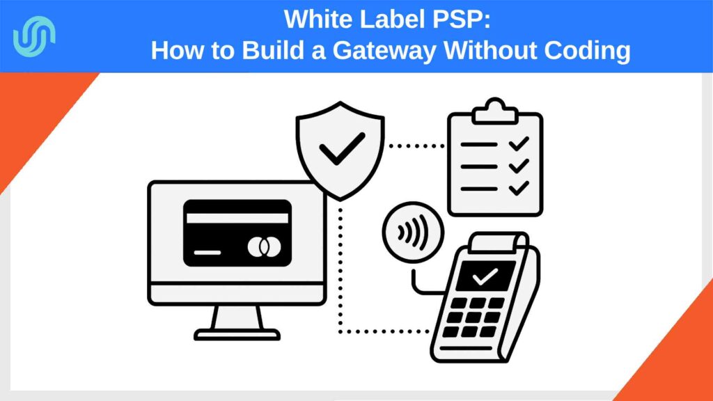 Illustration of branded payment gateway setup using no-code tools in a white label PSP environment
