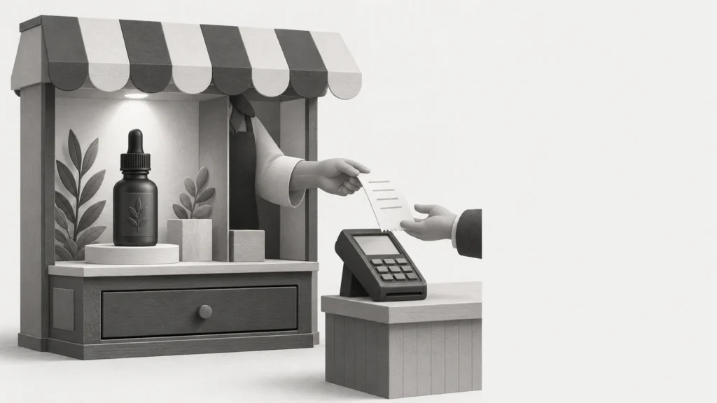Shopify CBD payment storefront using a separate provider’s card terminal
