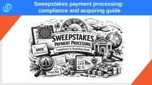 Sweepstakes payment processing: AMOE, official rules, fraud risk and acquiring compliance illustration